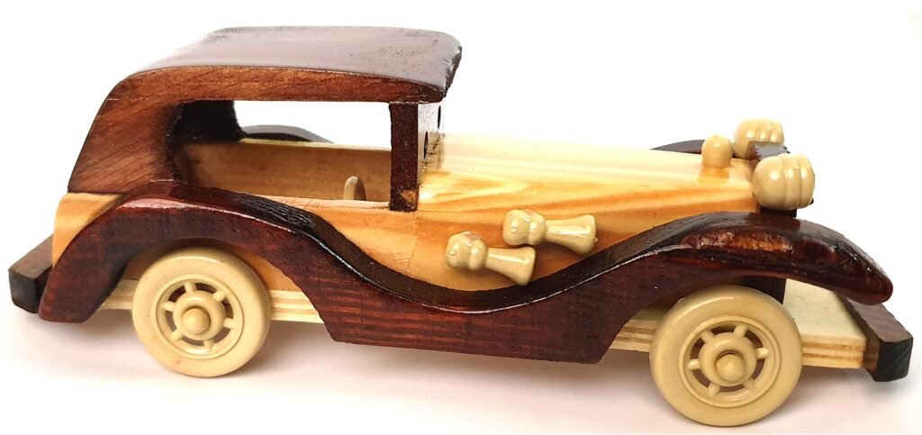 Handcrafted Wooden Vintage Classic Car