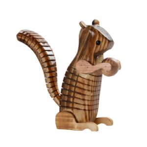 Wooden Handmade Carved Animal Lucky Squirrel