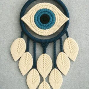 Handmade Macramé Evil Eye Wall Hanging