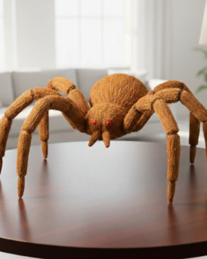 Coconut Husk Spider Sculpture