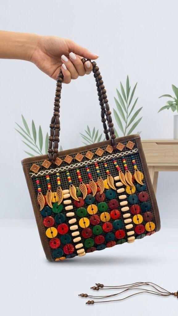 Handcrafted Coconut Shell Multipurpose Bag for Women