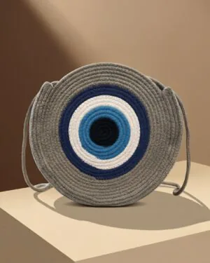 EB2 Premium Handcrafted Evil Eye Cotton Rope Crossbody Bag
