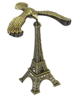 Anti-Gravity Balancing Eagle with Eiffel Tower Stand