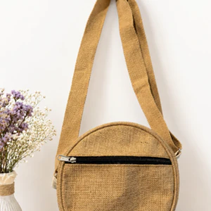 Jute Circular Crossbody Bag-100% Natural Jute