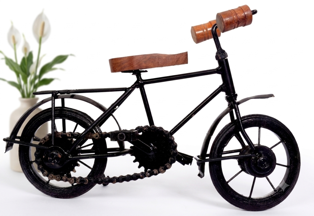 Handcrafted Wrought Iron Cycle Showpiece for Home Decor | Vintage Mini Metal Bicycle Model for Living Room & Office Desk | Decorative Cycle Figurine Gift Item