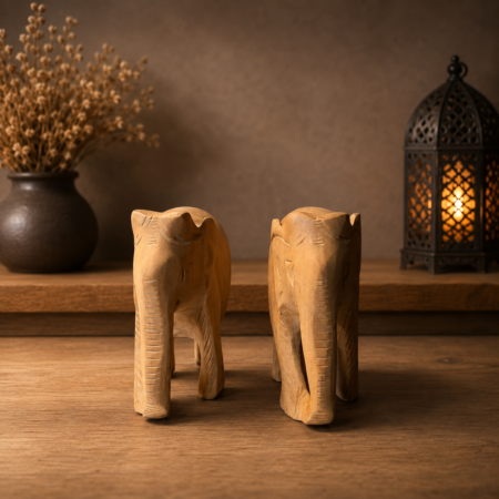 Hand-Carved Premium Wooden Elephant