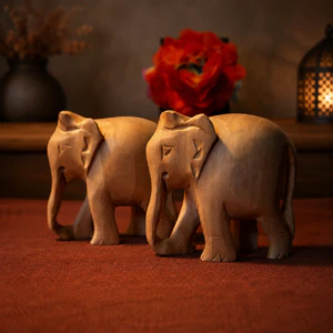 Hand-Carved Premium Wooden Elephant