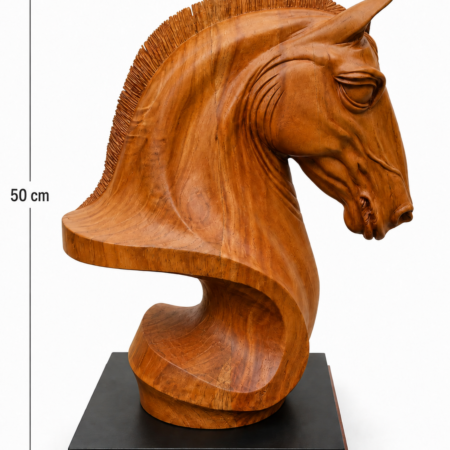 Handcrafted Premium Wooden Horse Head Sculpture
