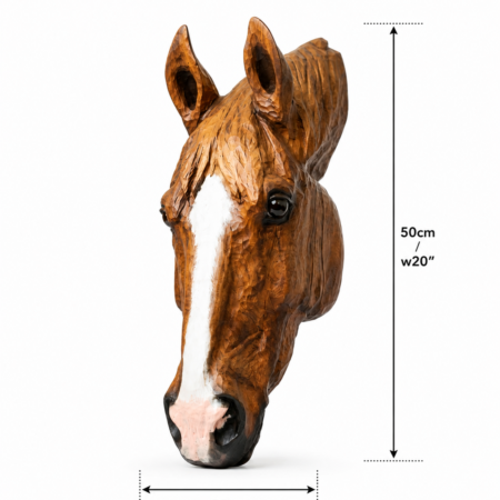 Premium Wooden Horse Head Wall Sculpture