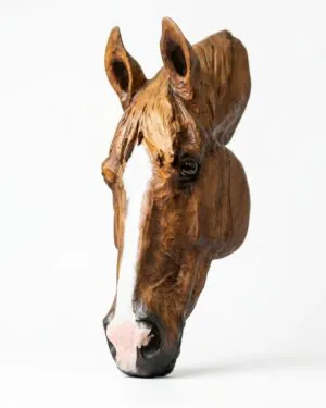 IMG_9391 Premium Wooden Horse Head Wall Sculpture
